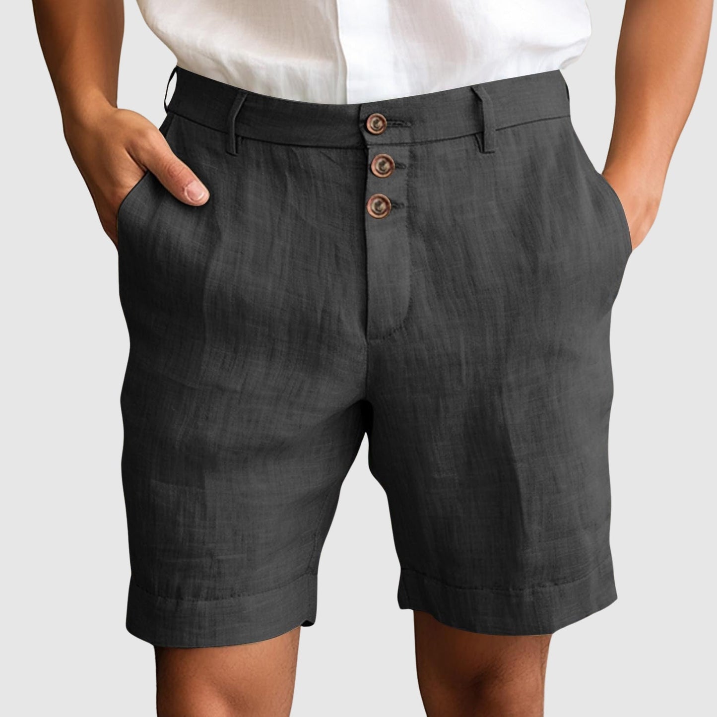 Bermudas Lino Algodón Hombre