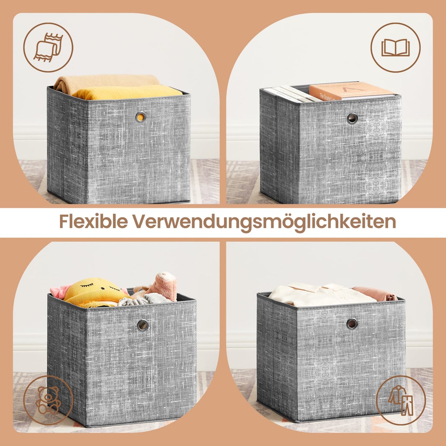 Cajas Almacenaje Plegables Tela