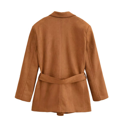 Blazer de Ante con Cinturón