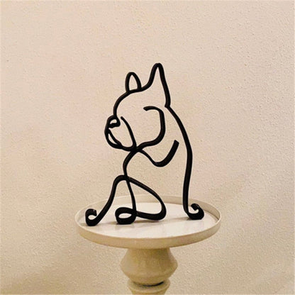 Esculturas Hierro Perro Gato
