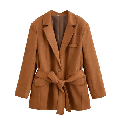 Blazer de Ante con Cinturón