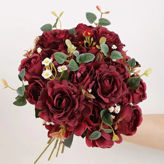 Ramo Peonías Rosas Artificiales