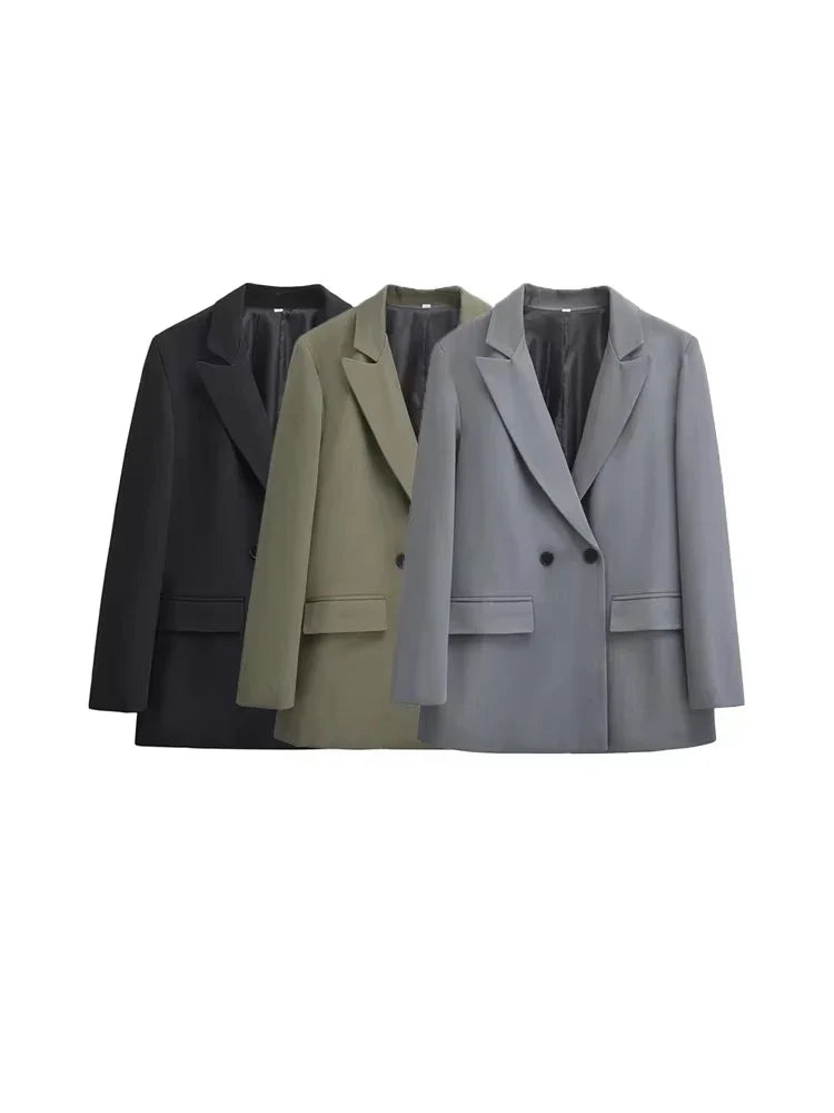 Blazer Mujer Doble Botón