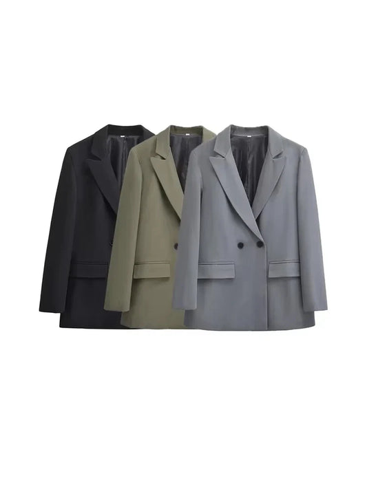 Blazer Mujer Doble Botón