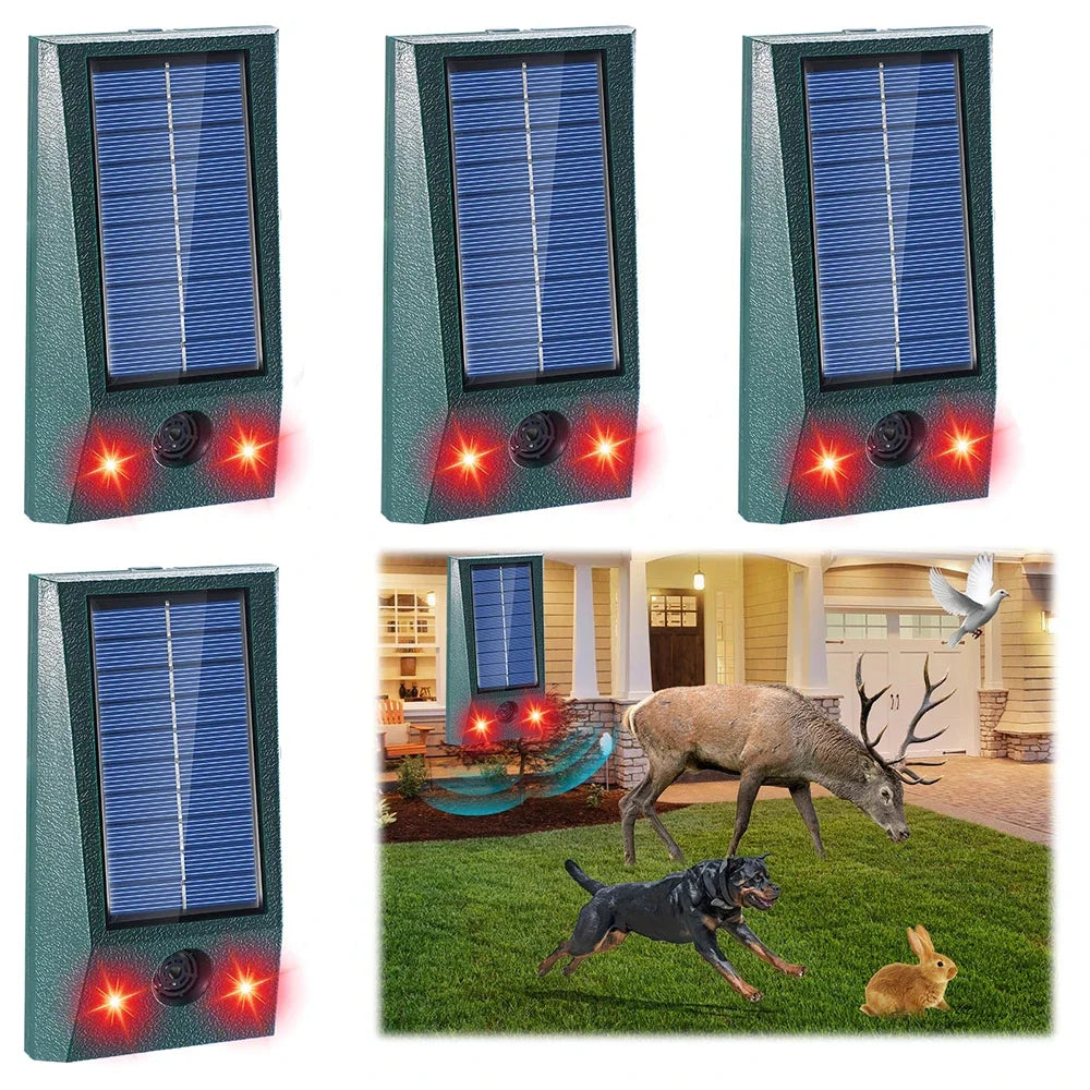 Ahuyentador Ultrasónico de Aves Solar – Cobertura 600 m² y Energía Autónoma