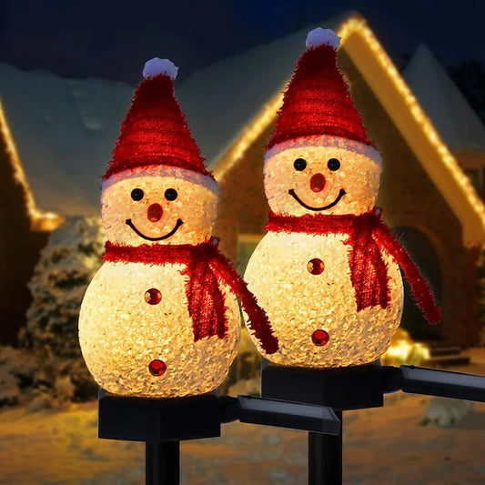 Muñeco Nieve Solar Jardín