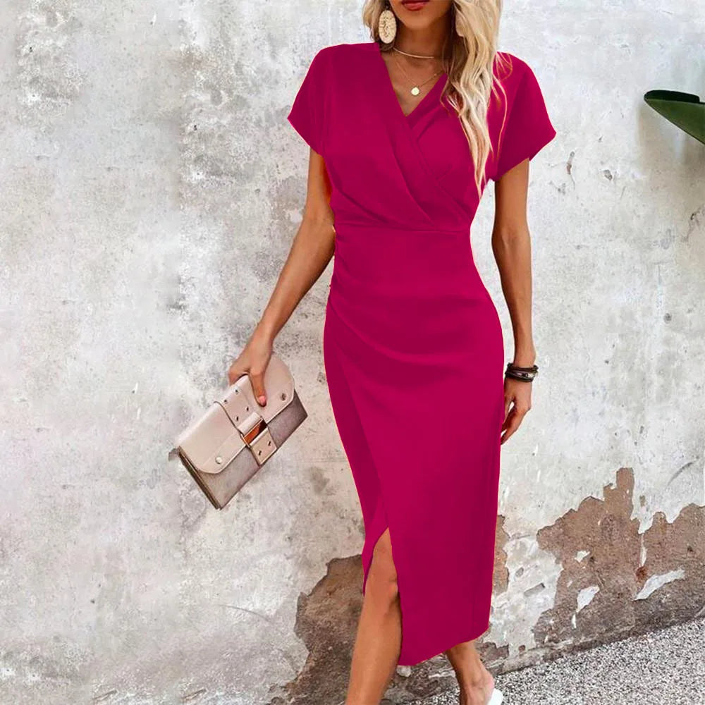 Vestido Cruzado Midi Elegante