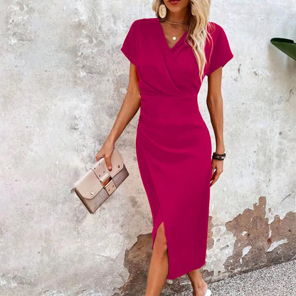 Vestido Cruzado Midi Elegante