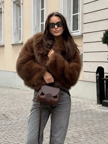 Chaqueta Mujer de Pelo Sintético