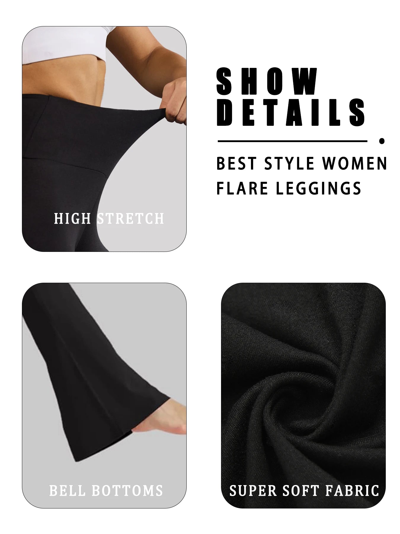 Leggings Mujer Flare Alta