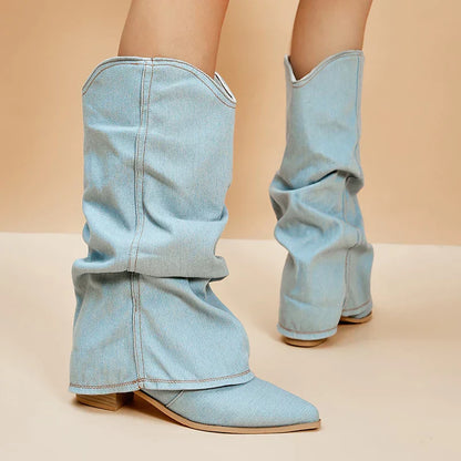 Botas Denim Mujer