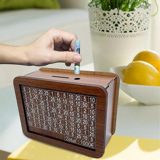 Hucha Madera Grabada Ahorro