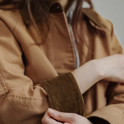Chaqueta Mujer Canvas Retro Kaki