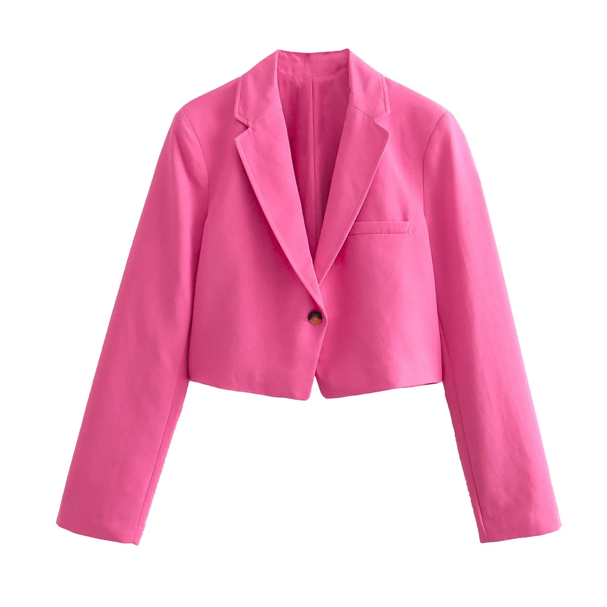 Blazer Mujer Cropped Rosa