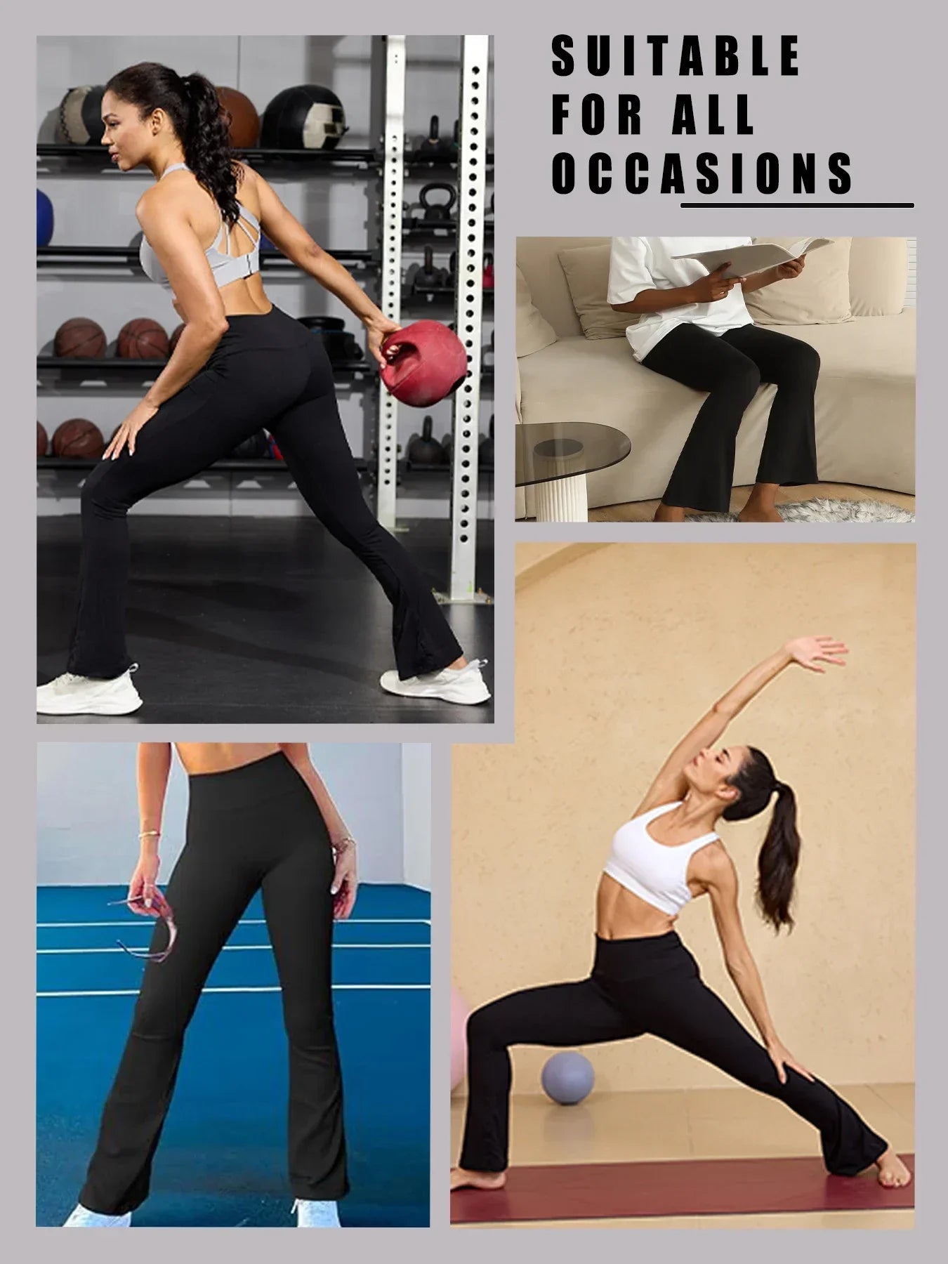 Leggings Mujer Flare Alta