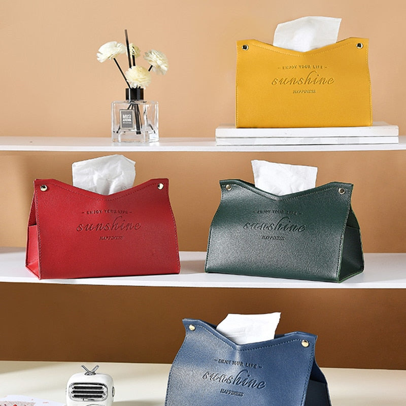 Portapañuelos Decorativo Cuero