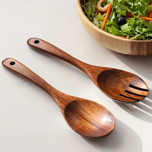 Servidores Ensalada Madera