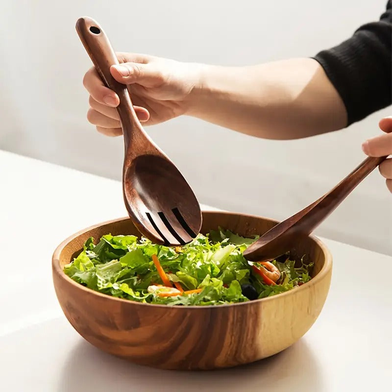 Servidores Ensalada Madera