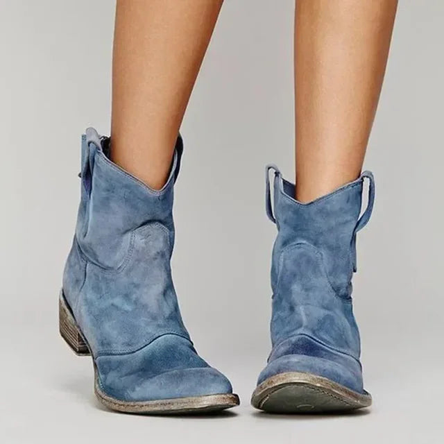 Botines Cowboy Bordados Vintage