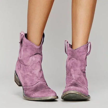 Botines Cowboy Bordados Vintage