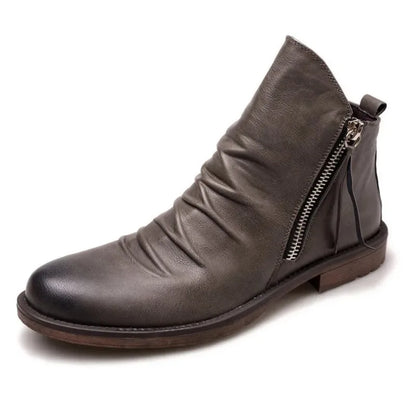 Botines Hombre Piel Cremallera