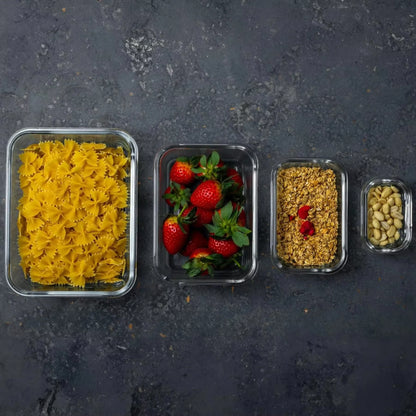 Set Recipientes Vidrio Rectangular