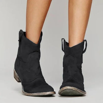 Botines Cowboy Bordados Vintage