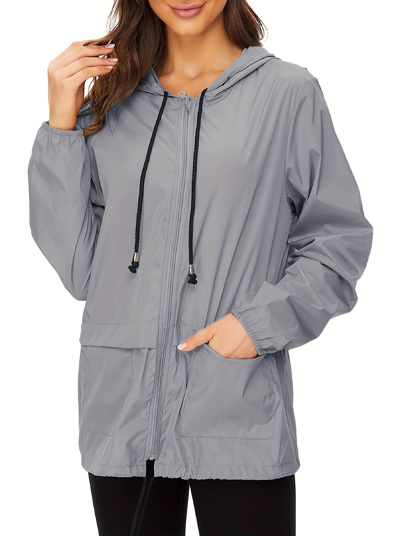 Chaqueta Corta Viento Larga Capucha