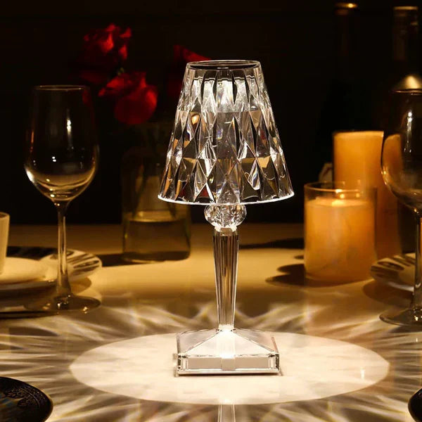 Lámpara Mesa Cristal Brillante