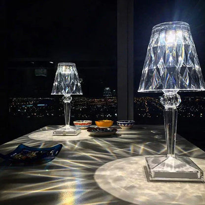 Lámpara Mesa Cristal Brillante