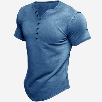 Camiseta Henley Hombre Deportiva