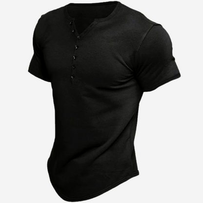 Camiseta Henley Hombre Deportiva
