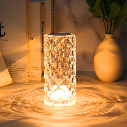 Lámpara Mesa Cristal Táctil