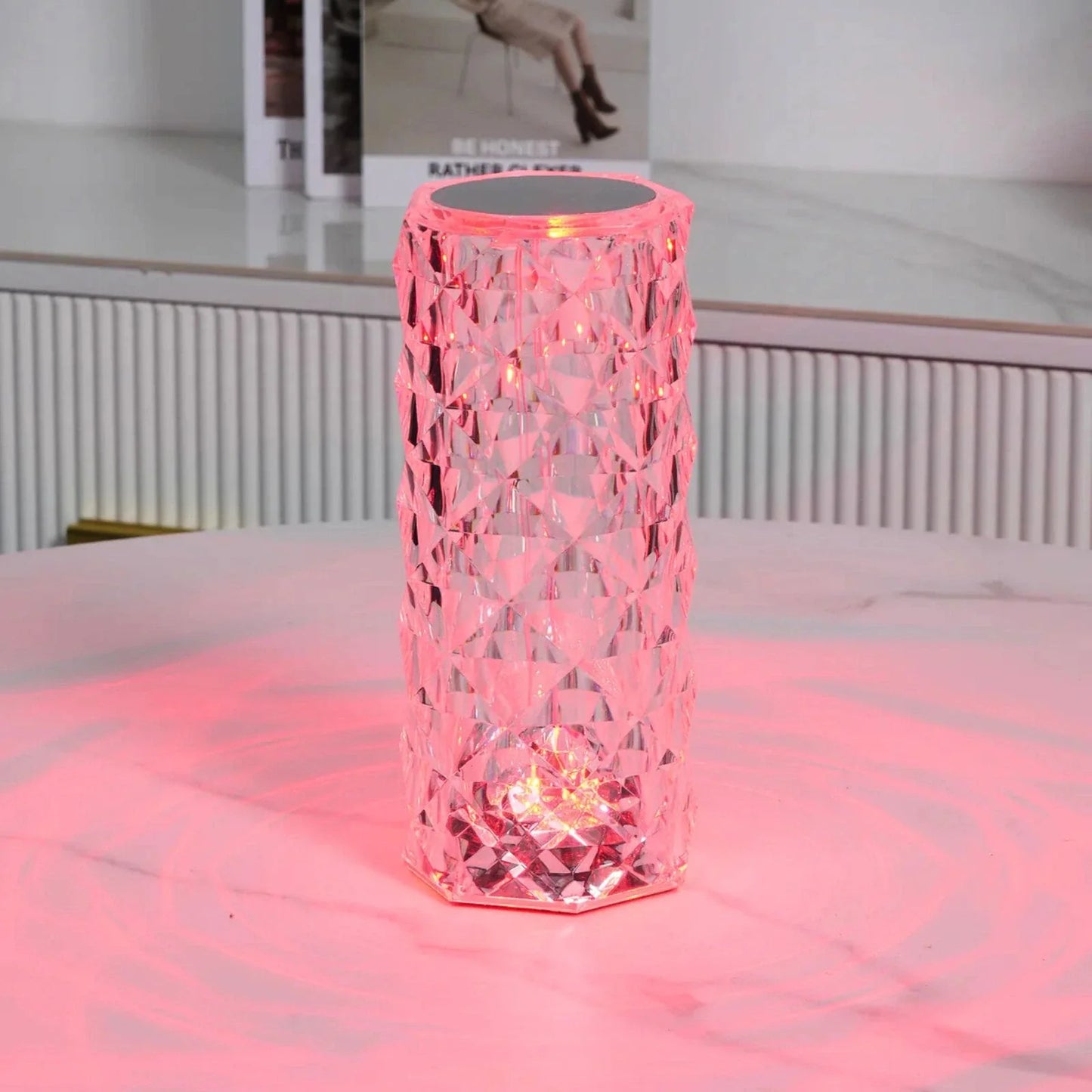 Lámpara Mesa Cristal Táctil