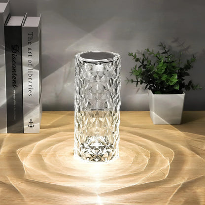 Lámpara Mesa Cristal Táctil