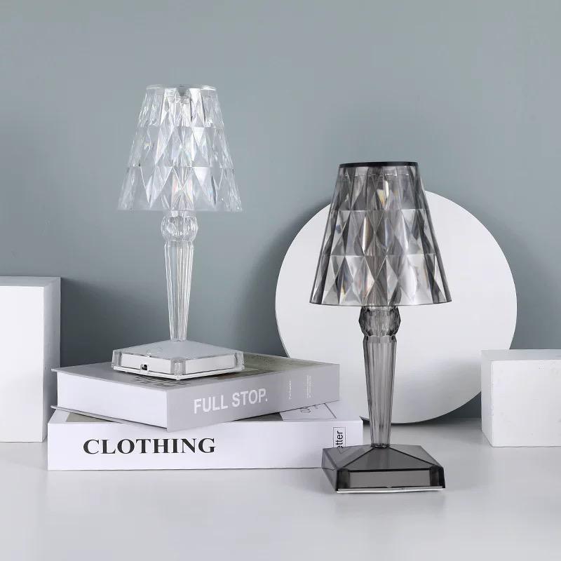 Lámpara Mesa Cristal Brillante