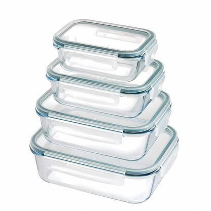 Set Recipientes Vidrio Rectangular