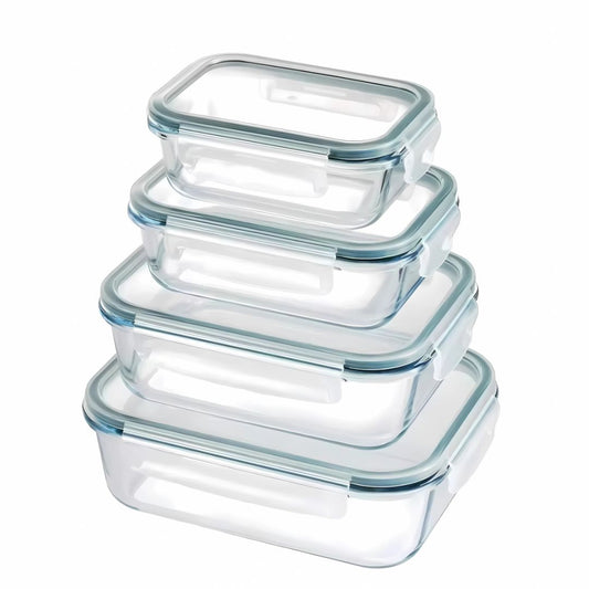 Set Recipientes Vidrio Rectangular
