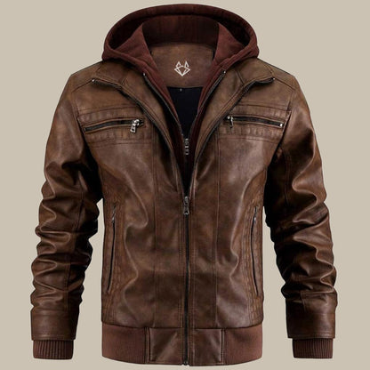 Chaqueta Moto Capucha Hombre