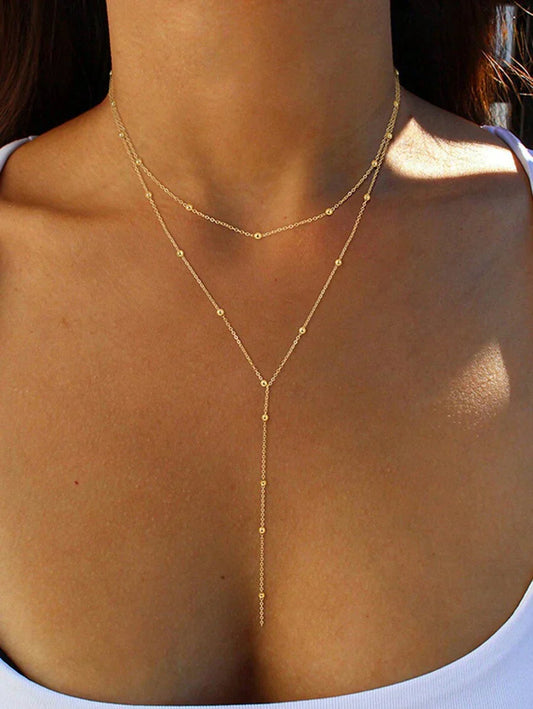 Collar Mujer Dorado Capas
