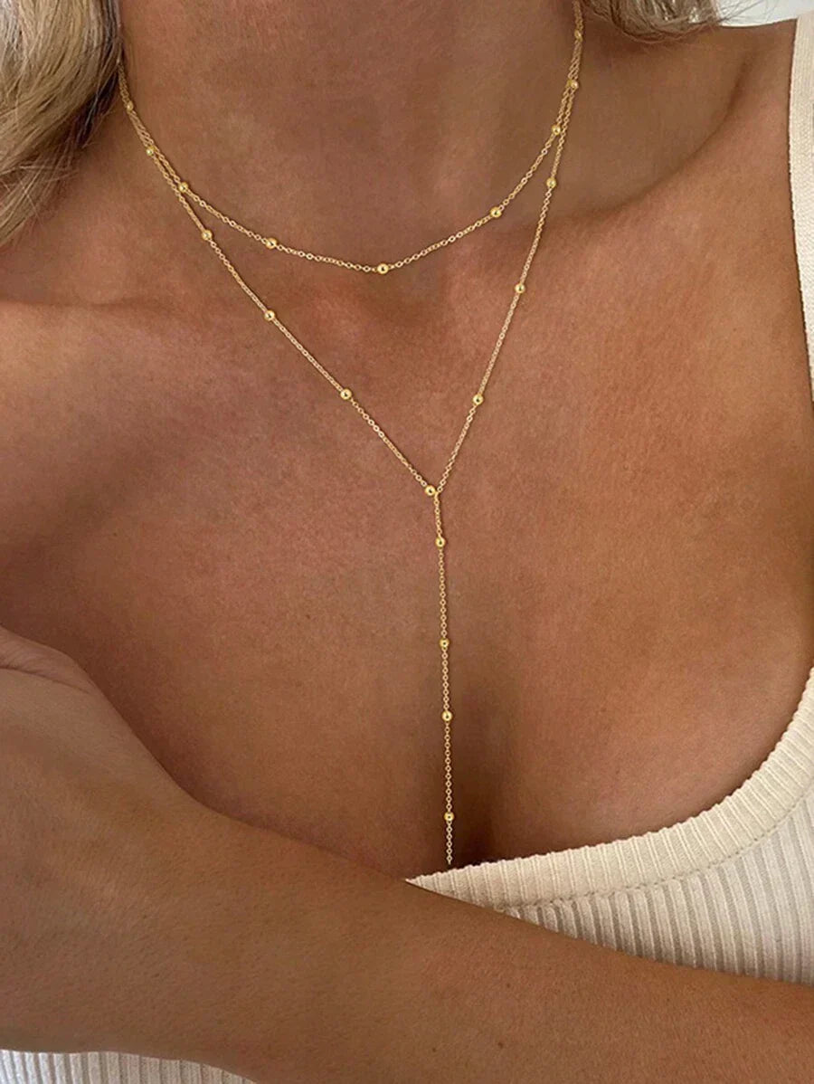 Collar Mujer Dorado Capas