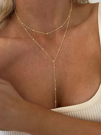 Collar Mujer Dorado Capas