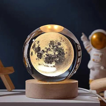 Lámpara Nocturna Cristal 3D