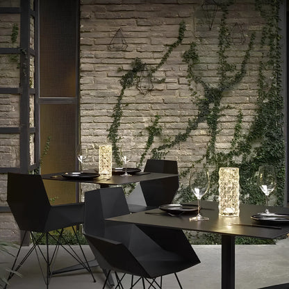 Lámpara Mesa Cristal Táctil