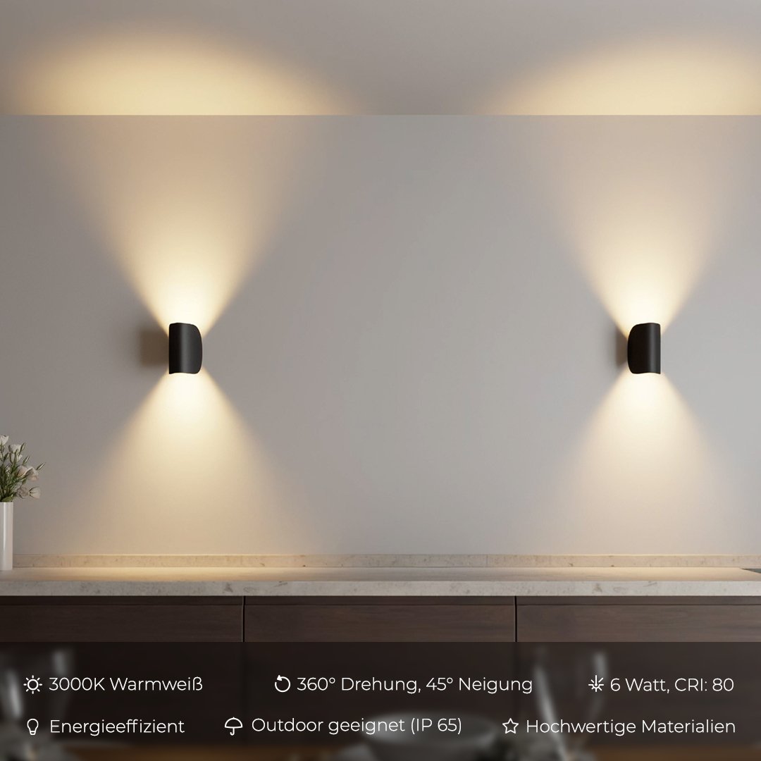 Twist | Aplique de Pared LED Giratorio para Interior y Exterior – IP65