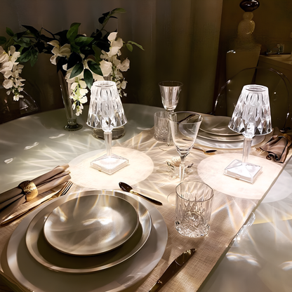 Lámpara Mesa Cristal Brillante