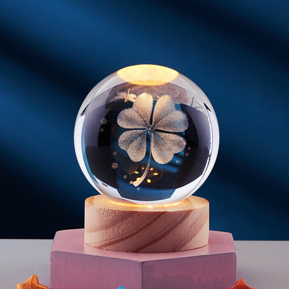 Lámpara Nocturna Cristal 3D