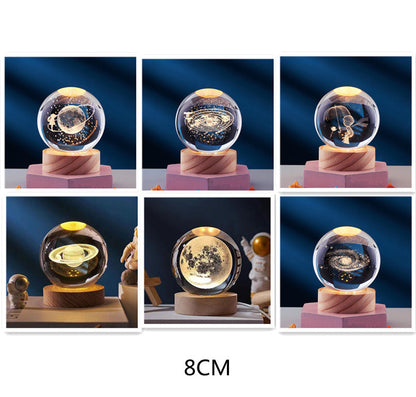 Lámpara Nocturna Cristal 3D