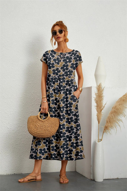 Vestido Midi Floral Mujer