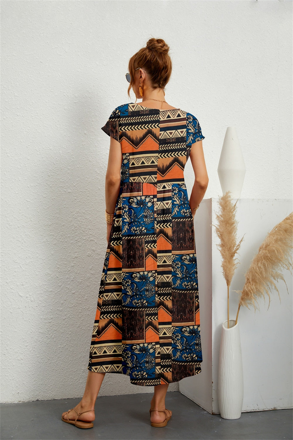 Vestido Midi Floral Mujer